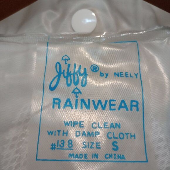 **VINTAGE** Jiffy Clear Rain Jacket with Hood  Size S - Picture 5 of 5
